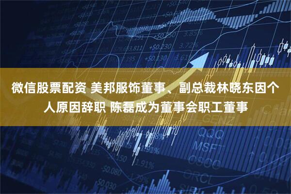 微信股票配资 美邦服饰董事、副总裁林晓东因个人原因辞职 陈磊成为董事会职工董事